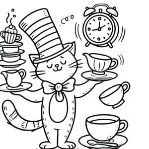 coloriage Le Chat chapeauté à imprimer