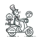 télécharger coloriage Le Chat chapeauté gratuit