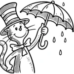 coloriage Le Chat chapeauté a imprimer
