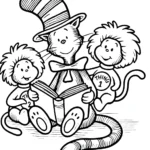 coloriage Le Chat chapeauté et dessins