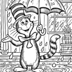 coloriage Le Chat chapeauté pour enfant de 10 ans