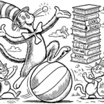 coloriage Le Chat chapeauté gratuit pour enfants