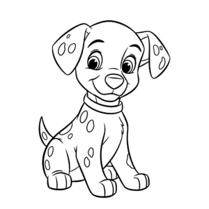 coloriage Les 101 Dalmatiens Bébé à imprimer pdf gratuit