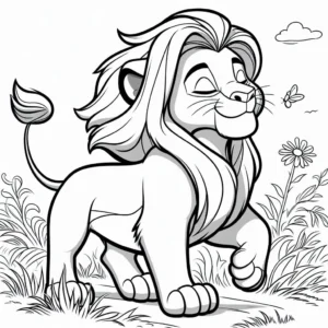 coloriage Mufasa gratuit à imprimer