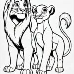 coloriage Mufasa a dessiner en ligne
