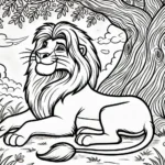 coloriage Mufasa et decoupage