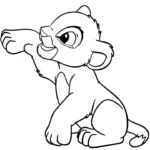 coloriage Mufasa à imprimer pour enfant de 8 ans
