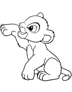 coloriage Mufasa à imprimer pour enfant de 8 ans