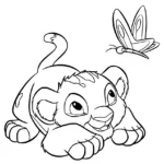 coloriage Mufasa pour enfant de 3 ans