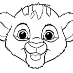 coloriage Mufasa pour enfant de 3 ans