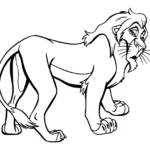 coloriage Mufasa à imprimer gratuit