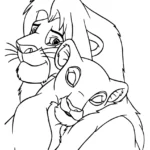 coloriage Mufasa a imprimer
