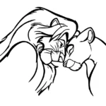 coloriage Mufasa à imprimer pour enfant de 2 ans