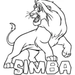 coloriage Mufasa à imprimer gratuit