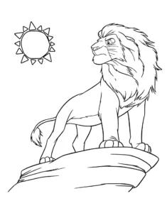 coloriage Mufasa pour enfant de 5 ans