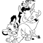 imprimer coloriage Mufasa gratuit