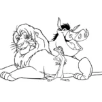coloriage Mufasa à imprimer pour enfant de 8 ans