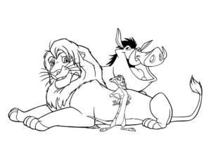 coloriage Mufasa à imprimer pour enfant de 8 ans
