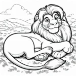 coloriage Mufasa gratuit à imprimer