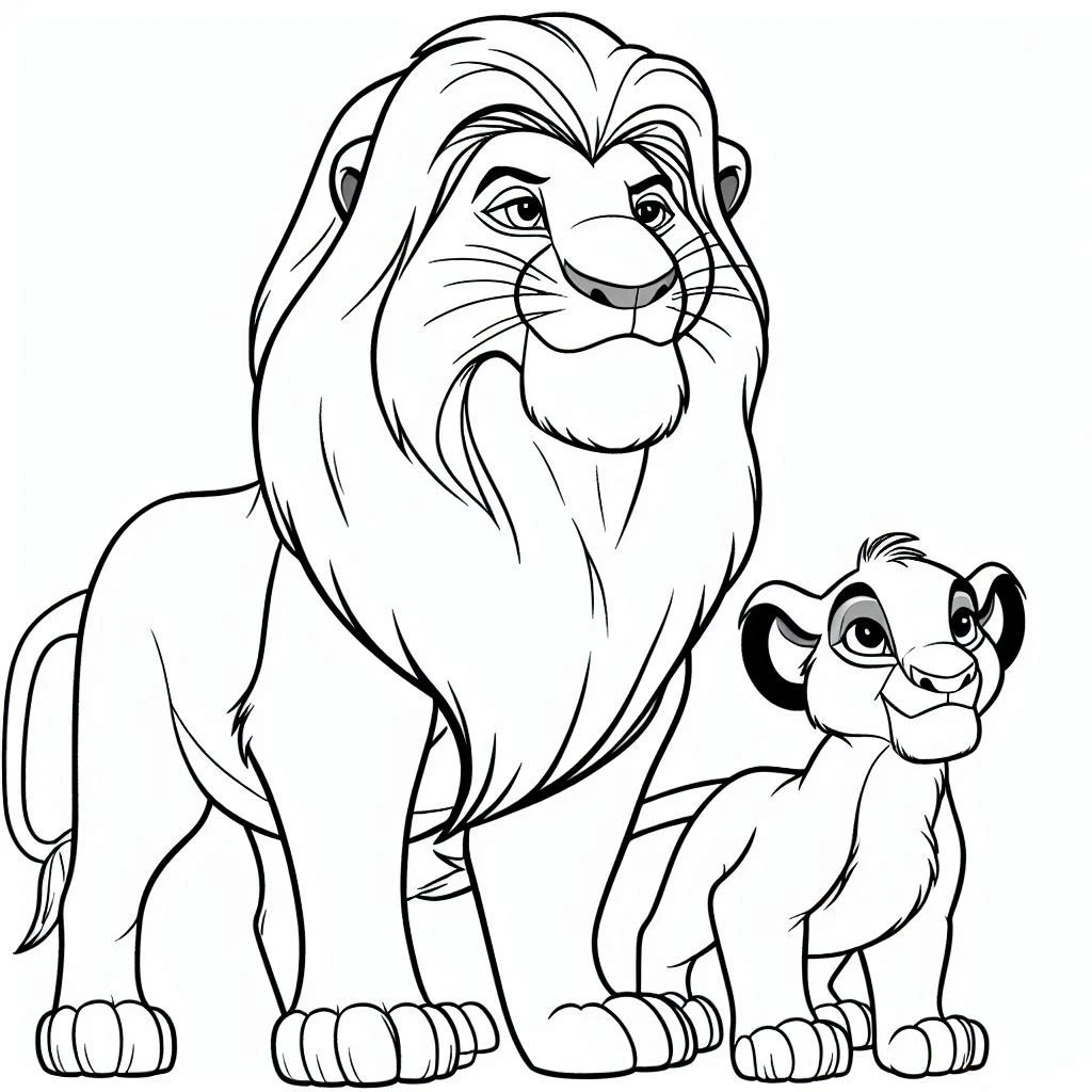 Tranh tô màu Mufasa