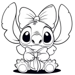 coloriage Noel Stitch gratuit pour enfants