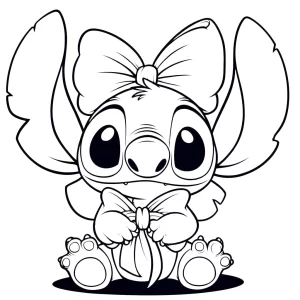 coloriage Noel Stitch gratuit pour enfants