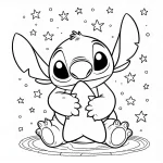 coloriage Noel Stitch à imprimer