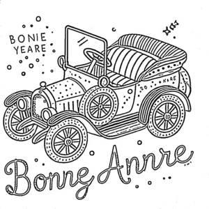 coloriage Nouvel An 2025 à imprimer gratuitement