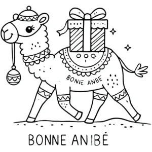 coloriage Nouvel An 2025 en ligne pour enfant