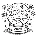 coloriage Nouvel An 2025 pour enfant de 10 ans