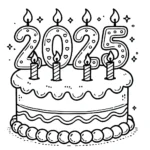 coloriage Nouvel An 2025 gratuit