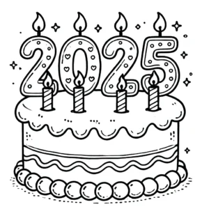 coloriage Nouvel An 2025 gratuit