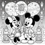 coloriage Nouvel An 2025 à imprimer pdf gratuit