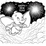 coloriage Nouvel An 2025 à imprimer pdf gratuit