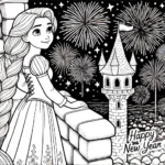 coloriage Nouvel An 2025 et apprentissage