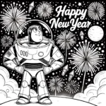 coloriage Nouvel An 2025 à imprimer pdf gratuit