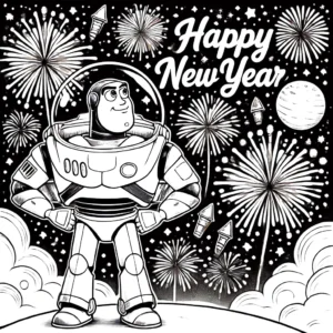 coloriage Nouvel An 2025 à imprimer pdf gratuit