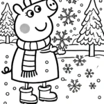 coloriage Peppa Pig Noël et dessin a imprimer