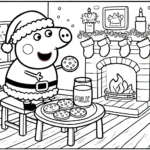 coloriage Peppa Pig Noël en ligne pour enfant
