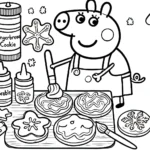 coloriage Peppa Pig Noël pour enfant de à imprimer