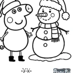coloriage Peppa Pig Noël à imprimer pdf gratuit
