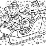 coloriage Peppa Pig Noël de pour enfants