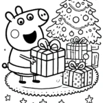 coloriage Peppa Pig Noël en ligne pour enfant