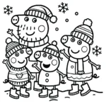 coloriage Peppa Pig Noël en ligne