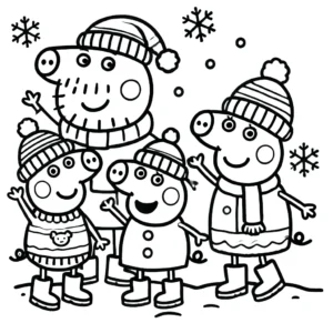coloriage Peppa Pig Noël en ligne