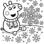 coloriage Peppa Pig Noël gratuit en ligne
