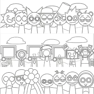 coloriage Sprunki pour enfant