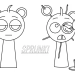 coloriage Sprunki a colorier en ligne gratuitement