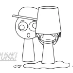 coloriage Sprunki à imprimer pdf gratuit