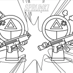 coloriage Sprunki et decoupage a imprimer gratuit